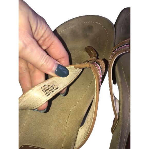 Margaritaville Womens Shoes Flip Flops Size 10 Leather MG10410 - Picture 5 of 9